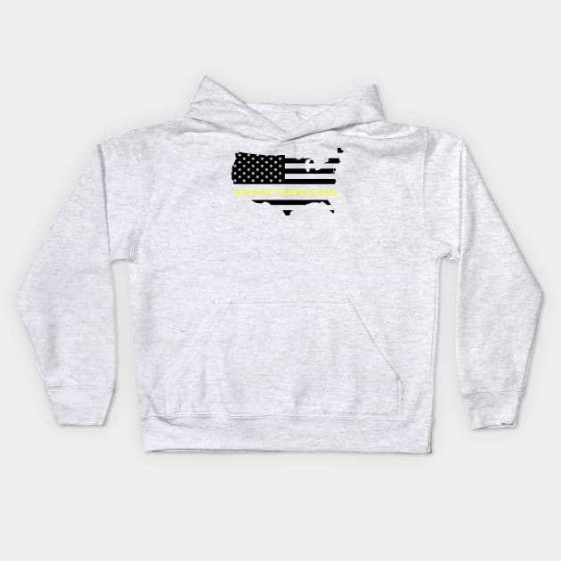 SUPPORT DISPATCHERS Kids Hoodie by B3pOh